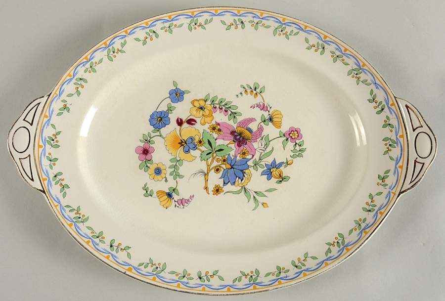 Fantasio 13" Oval Serving Platter by Johnson Brothers-1