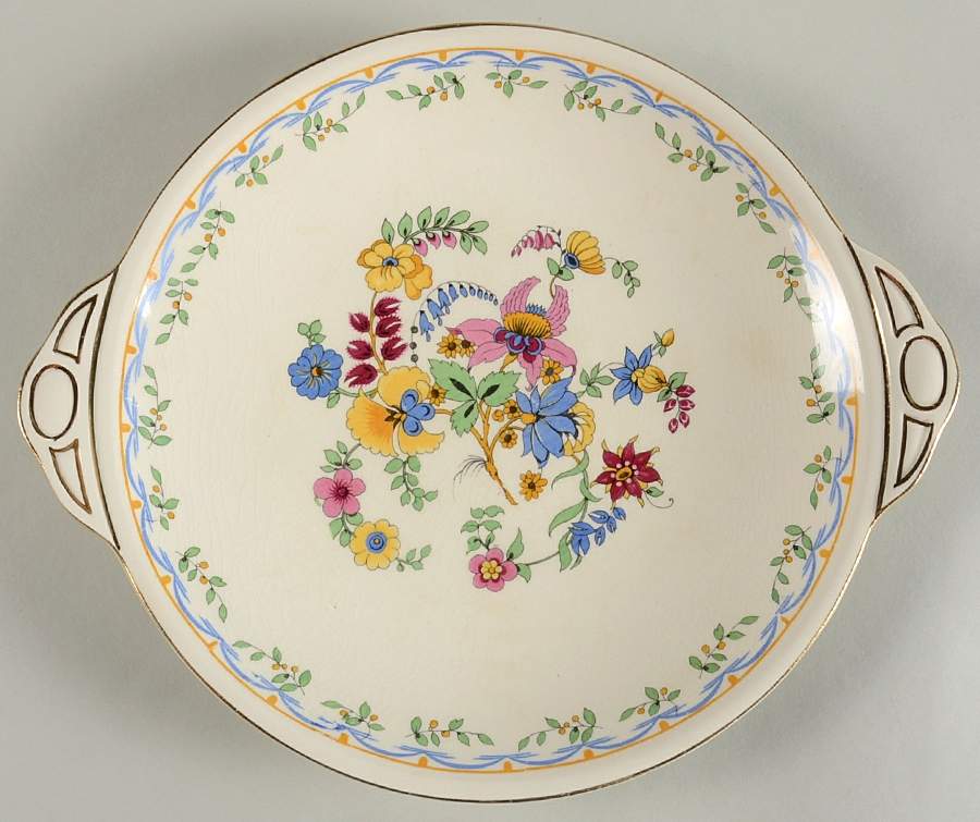 Fantasio Handled Cake Plate by Johnson Brothers-1