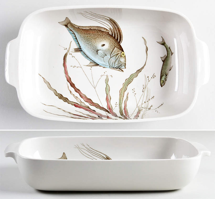 FISH (CREAM) 11" Rectangular Baker by Johnson Brothers-1