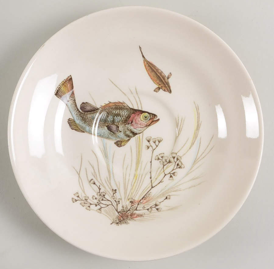 FISH (CREAM) Saucer for Jumbo Cup by Johnson Brothers-1