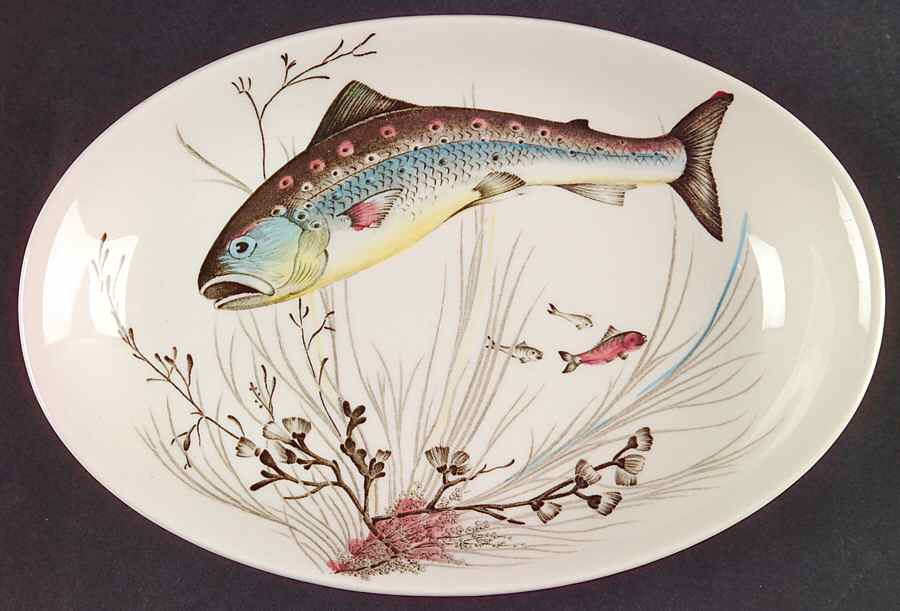 FISH (CREAM) Relish/Gravy Underplate by Johnson Brothers-1