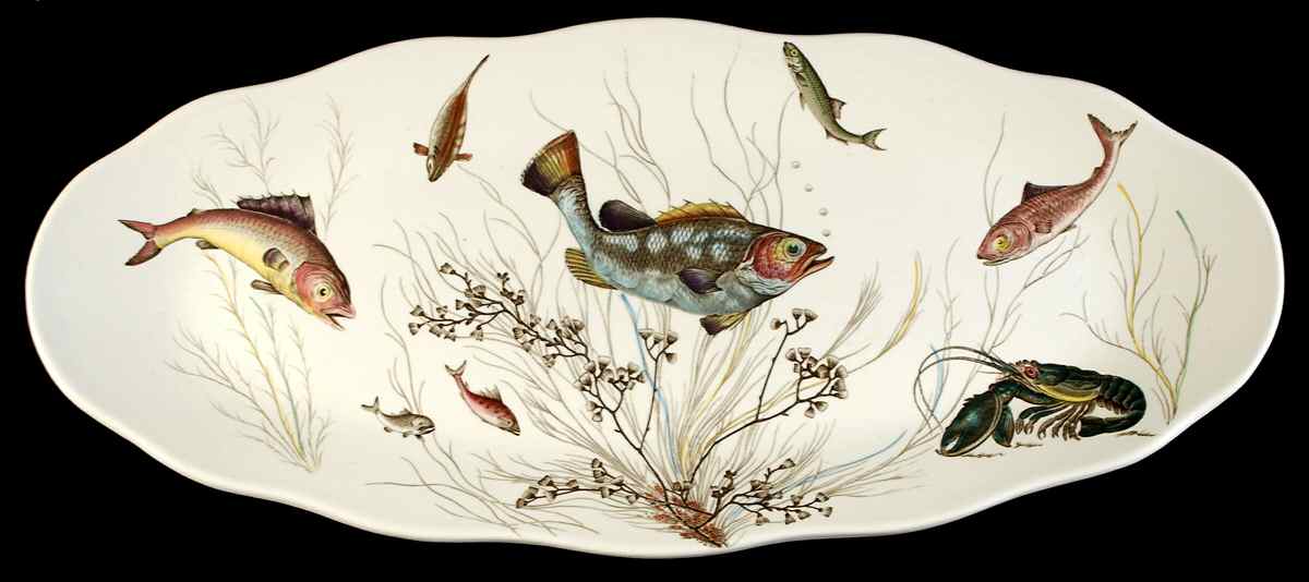 FISH (CREAM) 25" Fish Platter by Johnson Brothers-1