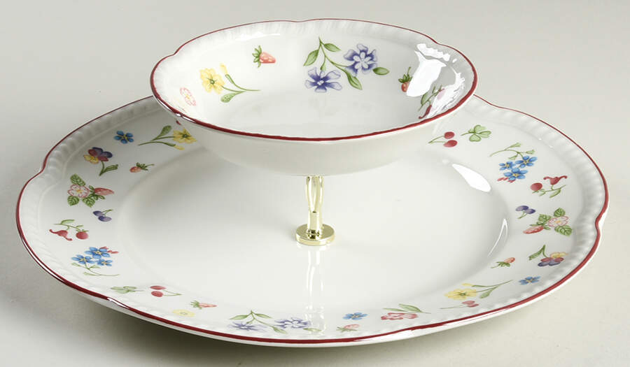 Fleurette 3 1/4"-3 7/8" Chip & Dip/Veg Set 2 Pce (DP/FR) HC by Johnson Brothers-1