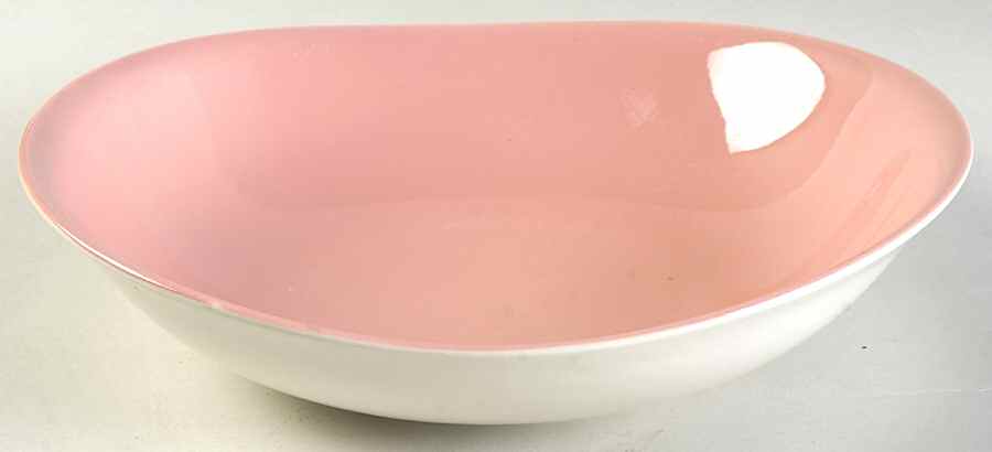 Floating Leaves Pink 9" Round Vegetable Bowl by Johnson Brothers-1