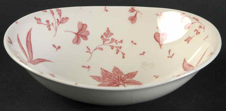 Floating Leaves Pink Fruit/Dessert (Sauce) Bowl by Johnson Brothers-1