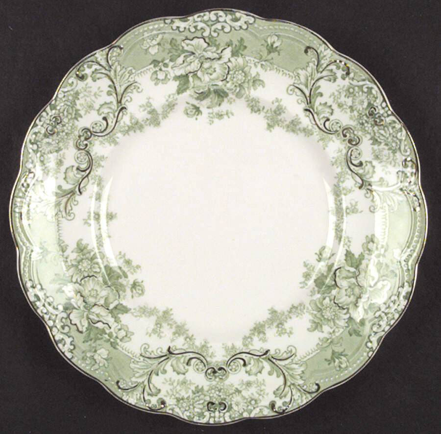 The Florentine Green (Gold Trim) Dinner Plate by Johnson Brothers-1