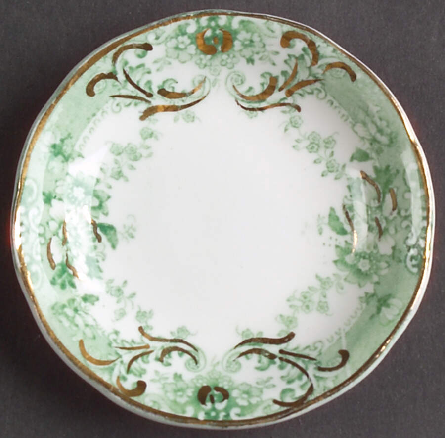 The Florentine Green (Gold Trim) Butter Pat by Johnson Brothers-1