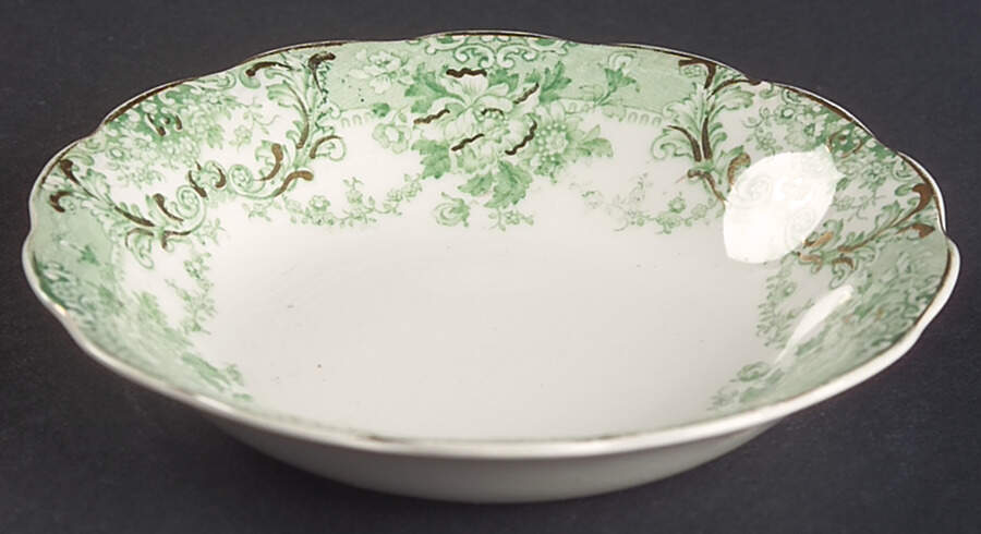 The Florentine Green (Gold Trim) Fruit/Dessert (Sauce) Bowl by Johnson Brothers-1