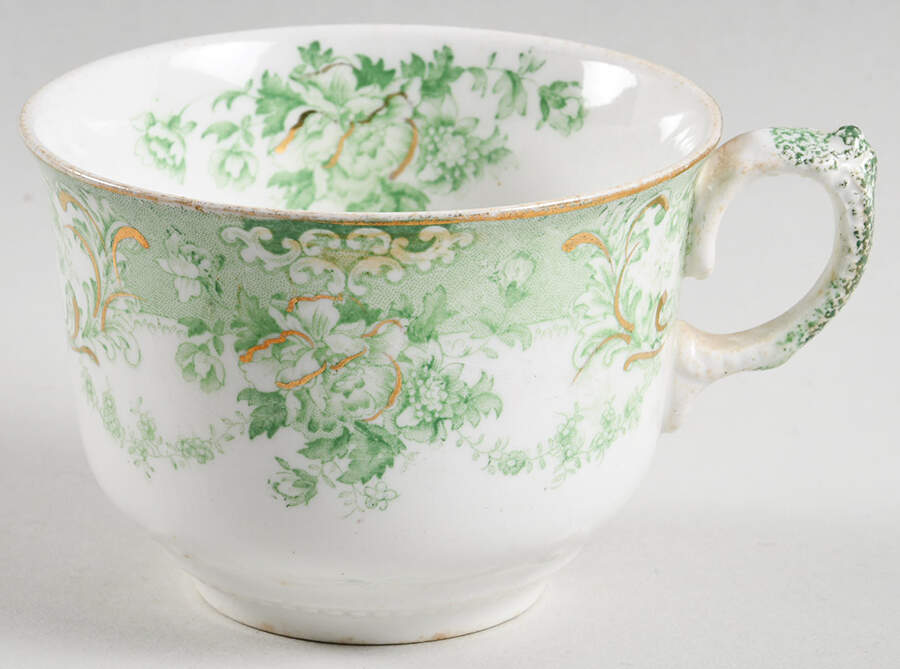 The Florentine Green (Gold Trim) Flat Cup by Johnson Brothers-1