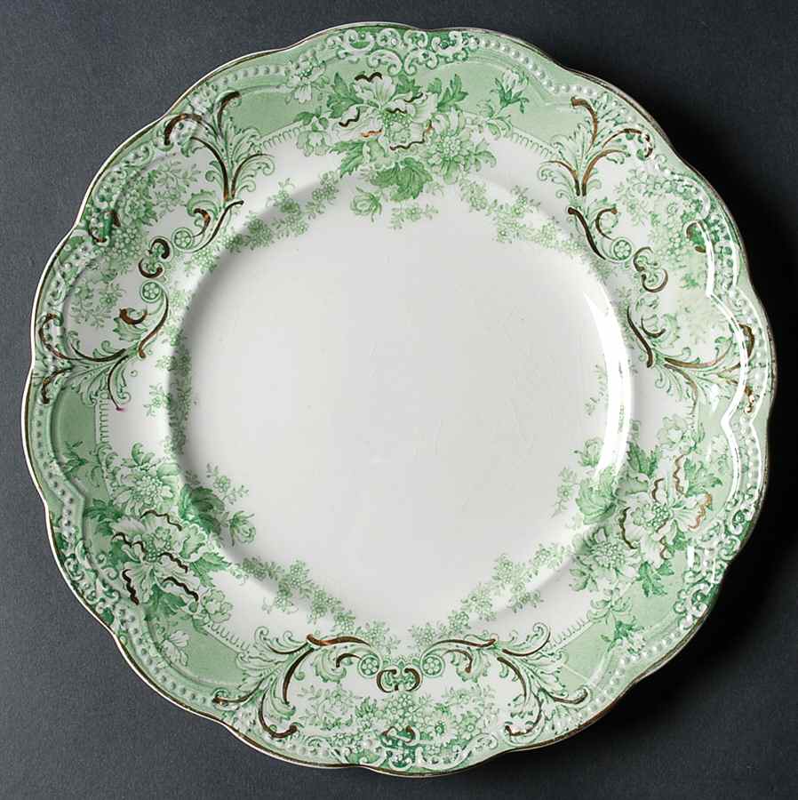 The Florentine Green (Gold Trim) Luncheon Plate by Johnson Brothers-1