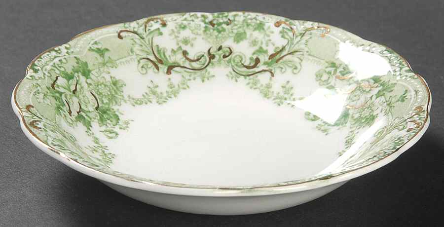 The Florentine Green (Gold Trim) Fruit/Dessert (Sauce) Bowl by Johnson Brothers-1