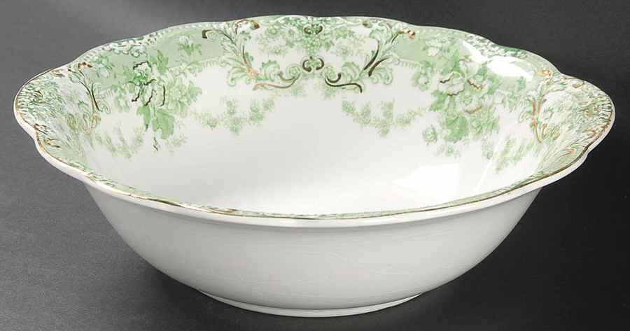 The Florentine Green (Gold Trim) 9" Round Vegetable Bowl by Johnson Brothers-1