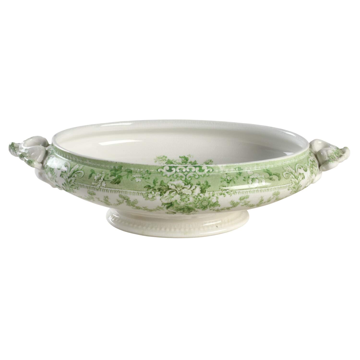 The Florentine Green (No Gold Trim) Oval Vegetable No Lid by Johnson Brothers-1