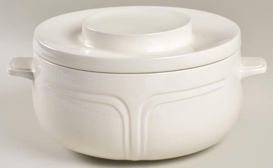Focus White Round Covered Vegetable by Johnson Brothers-1