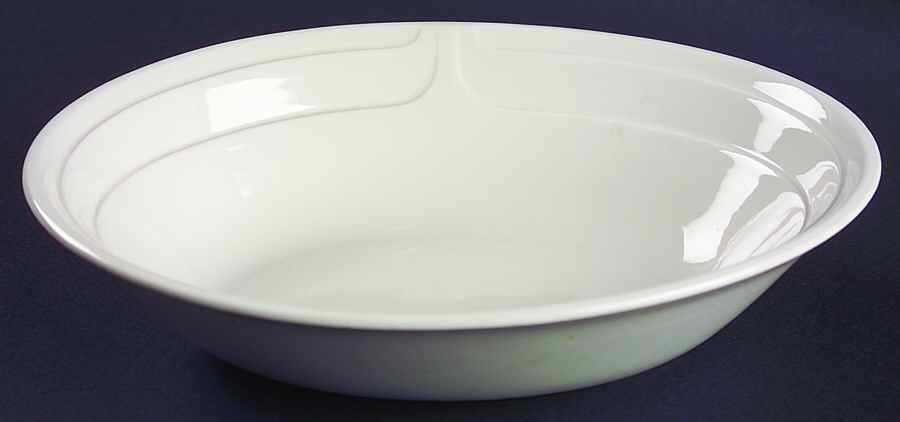 Focus White 9" Oval Vegetable Bowl by Johnson Brothers-1