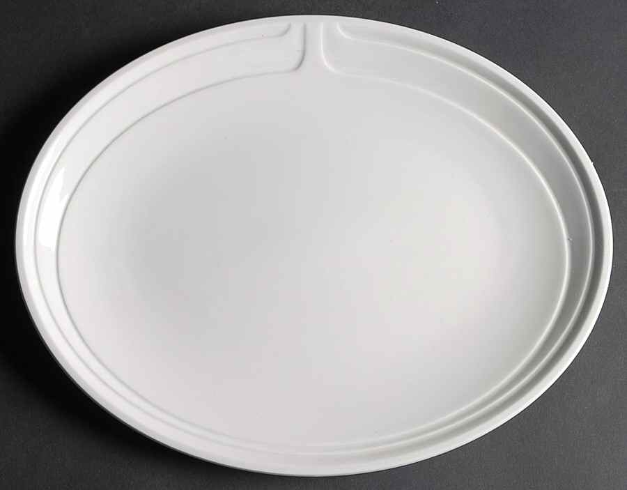 Focus White 13" Oval Serving Platter by Johnson Brothers-1