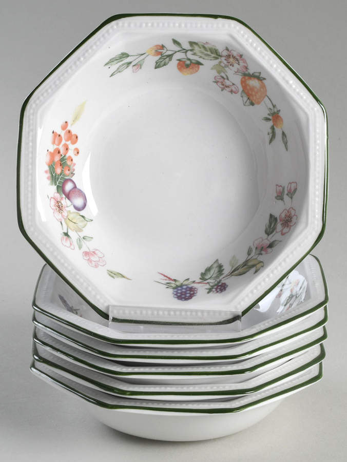 Fresh Fruit Fruit/Dessert Bowl (Sauce) - Set of 6 by Johnson Brothers-1