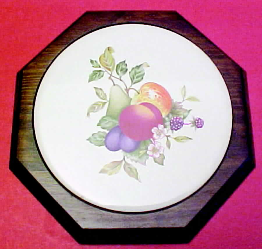 Fresh Fruit Wood Frame Trivet by Johnson Brothers-1