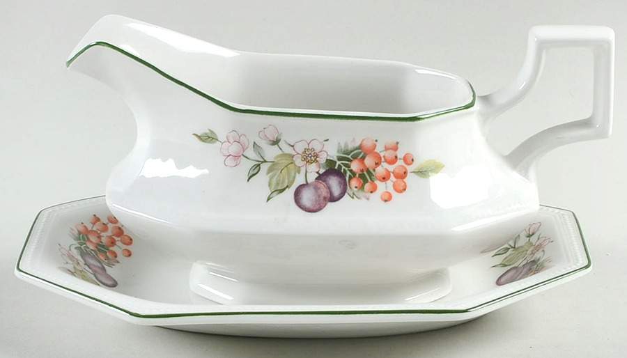Fresh Fruit Gravy Boat & Underplate/Relish by Johnson Brothers-1