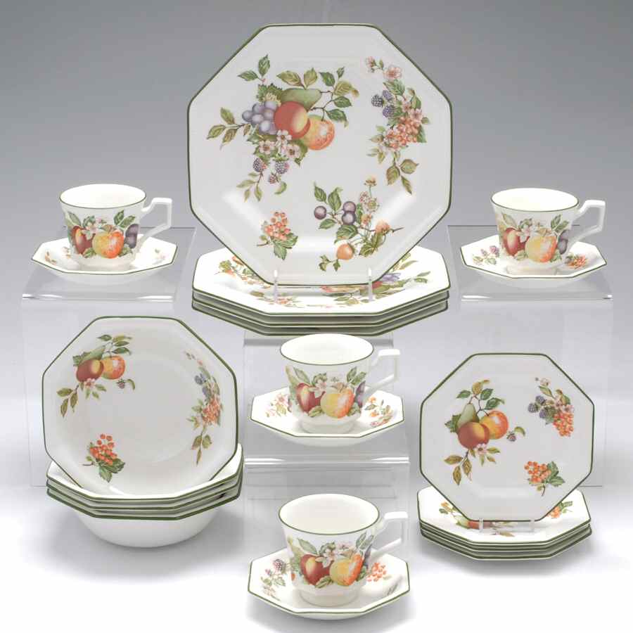 Fresh Fruit 20pc Set=4ea CSFL,DP,BB ,CERC by Johnson Brothers-1