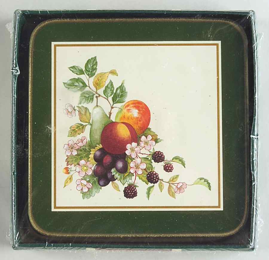 Fresh Fruit Square Corkback Coaster - Set of 6 by Johnson Brothers-1