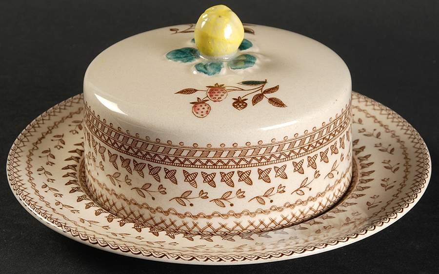 Fruit Sampler (Older) Mini Round Covered Butter by Johnson Brothers-1