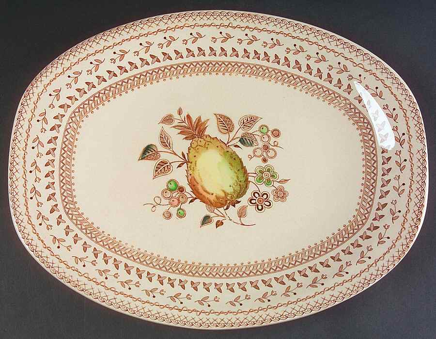 Fruit Sampler (Older) 13" Oval Serving Platter by Johnson Brothers-1