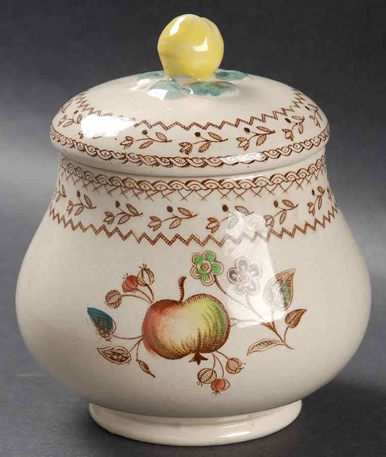 Fruit Sampler (Older) Sugar Bowl & Lid by Johnson Brothers-1