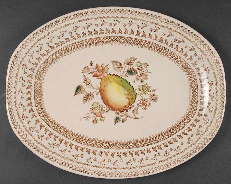 Fruit Sampler (Older) 12" Oval Serving Platter by Johnson Brothers-1
