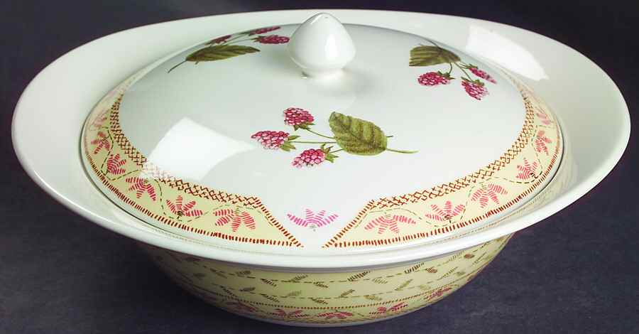 Fruit Sampler (Newer) Round Covered Vegetable by Johnson Brothers-1