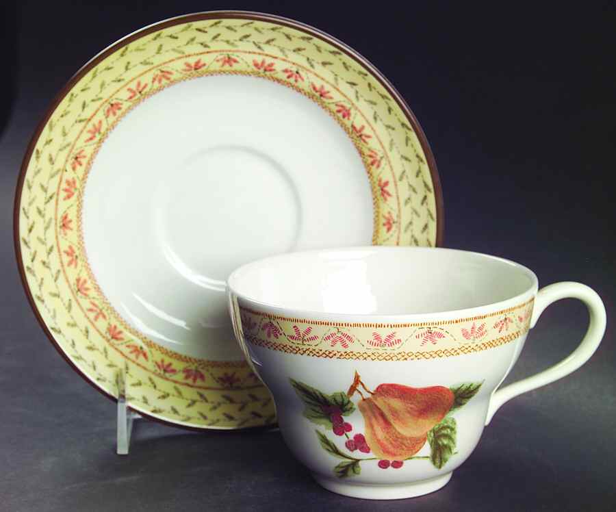 Fruit Sampler (Newer) Jumbo Cup & Saucer Set by Johnson Brothers-1