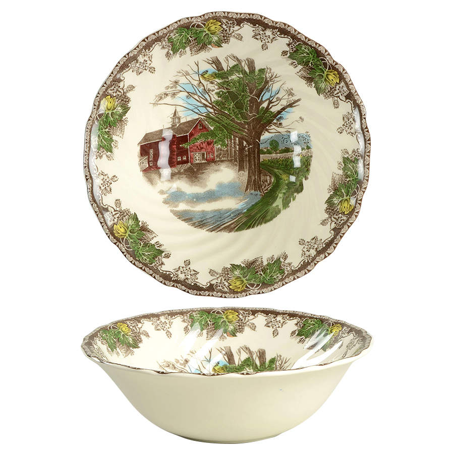 Friendly Village, The ("Made in England" Backstamp) 8" Round Vegetable Bowl by Johnson Brothers-1
