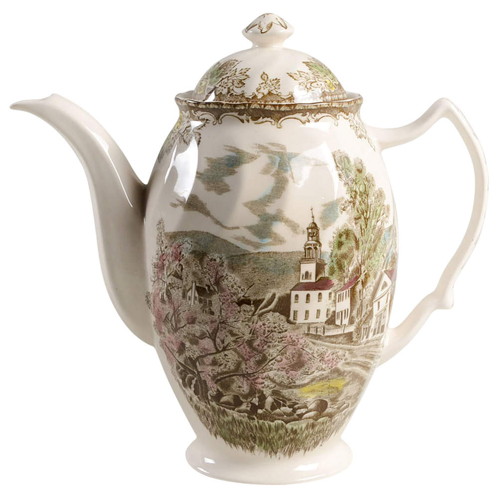 Friendly Village, The ("Made in England" Backstamp) Coffee Pot & Lid by Johnson Brothers-1