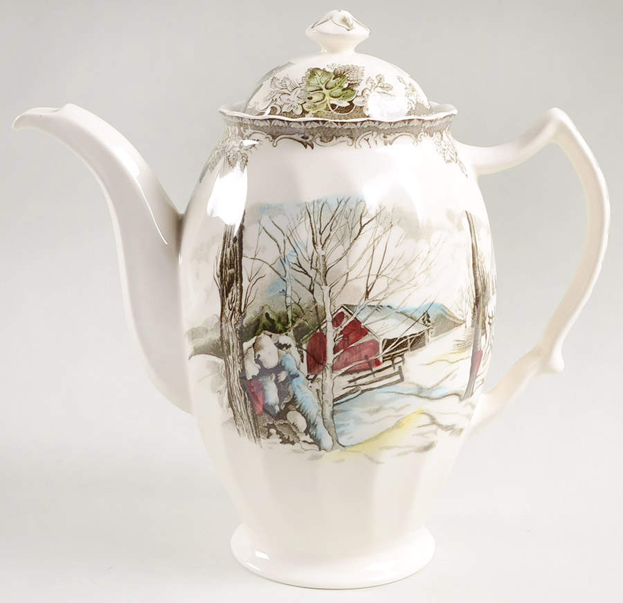 Friendly Village, The ("Made in England" Backstamp) Coffee Pot & Lid by Johnson Brothers-1