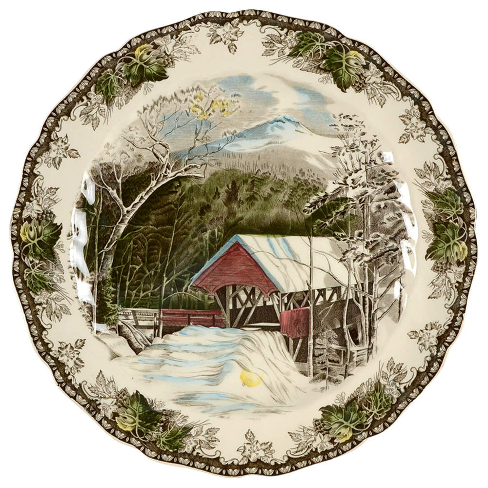 Friendly Village, The ("Made in England" Backstamp) 12" Chop Plate (Round Platter) by Johnson Brothers-1