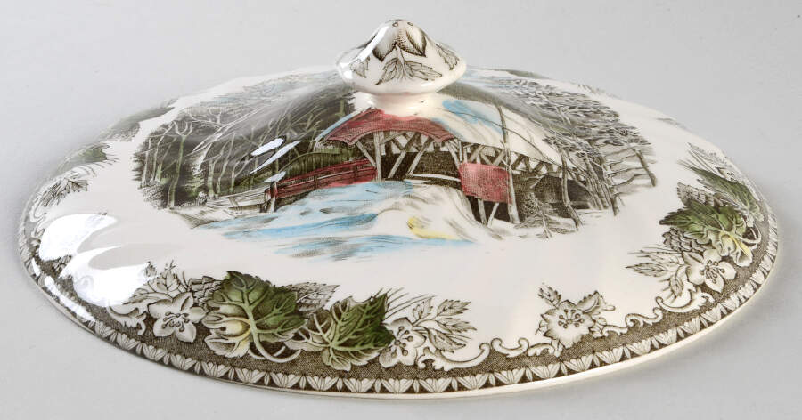Friendly Village, The ("Made in England" Backstamp) Lid for 2 Qt Covered Casserole by Johnson Brothers-1