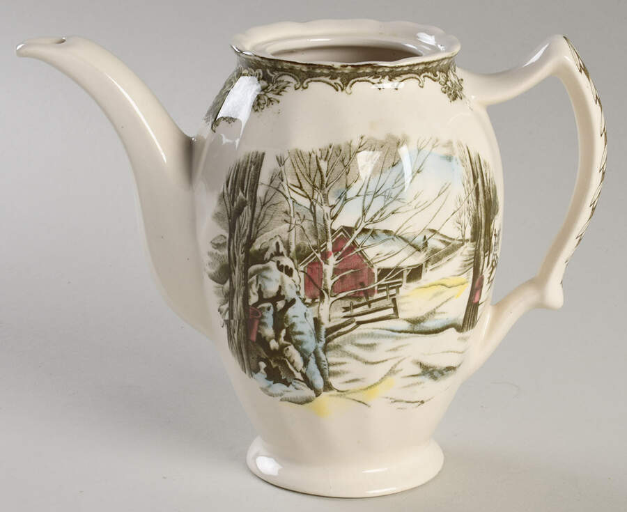 Friendly Village, The ("Made in England" Backstamp) Mini Coffee Pot No Lid by Johnson Brothers-1