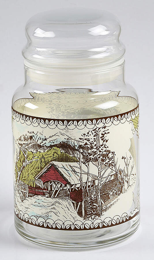 Friendly Village, The ("Made in England" Backstamp) Small Glassware Storage Jar & Lid by Johnson Brothers-1