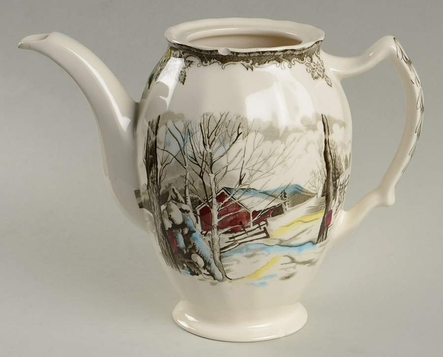 Friendly Village, The ("Made in England" Backstamp) Small Coffee Pot No Lid by Johnson Brothers-1