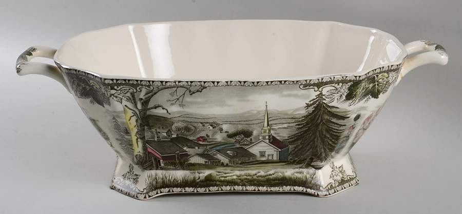 Friendly Village, The ("Made in England" Backstamp) Rectangular Tureen No Lid by Johnson Brothers-1