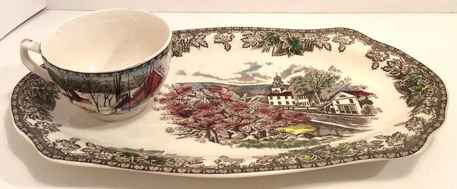 Friendly Village, The ("Made in England" Backstamp) Tea & Toast Set (TTCSP1 & CULM1) by Johnson Brothers-1