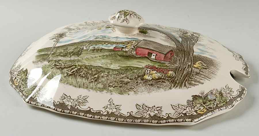 Friendly Village, The ("Made in England" Backstamp) Lid for Rectangular Tureen by Johnson Brothers-1
