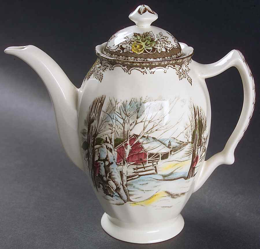 Friendly Village, The ("Made in England" Backstamp) Mini Coffee Pot & Lid by Johnson Brothers-1