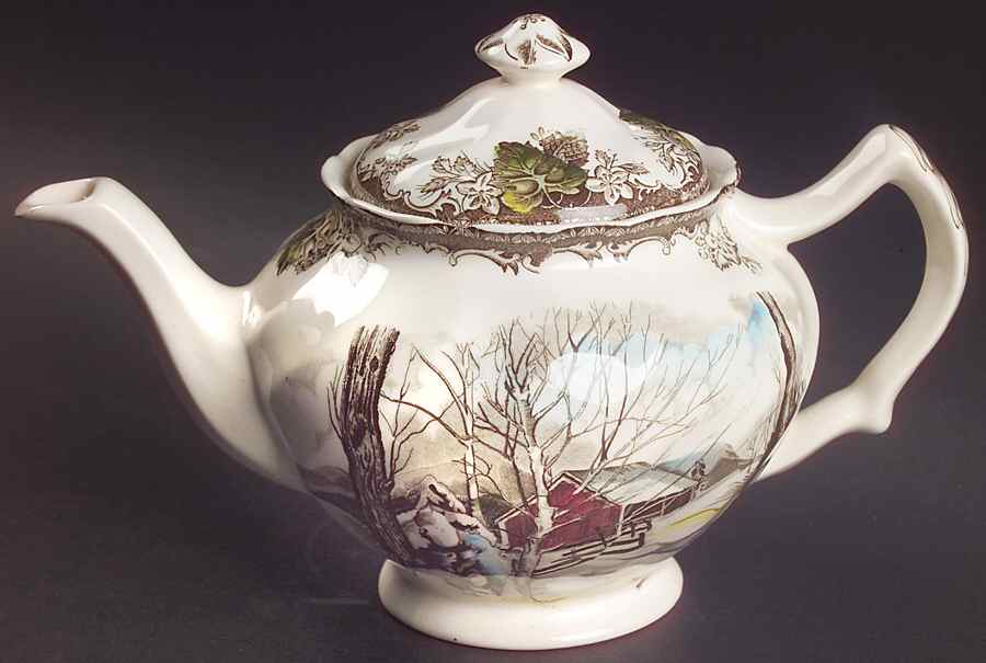 Friendly Village, The ("Made in England" Backstamp) Small Teapot & Lid by Johnson Brothers-1