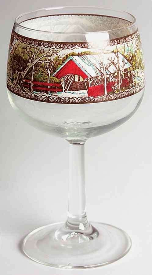 Friendly Village, The ("Made in England" Backstamp) 8 Oz Glassware Goblet by Johnson Brothers-1