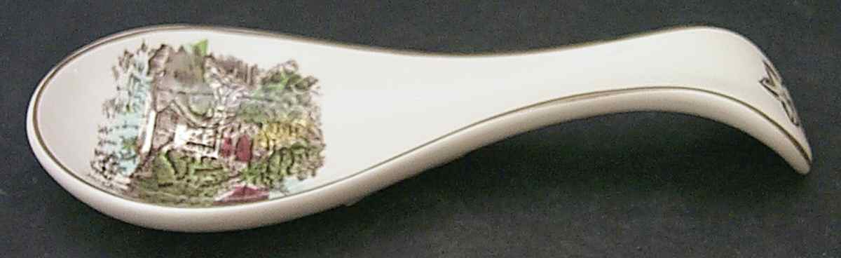 Friendly Village, The ("Made in England" Backstamp) Spoon Rest/Holder (Holds 1 Spoon) by Johnson Brothers-1