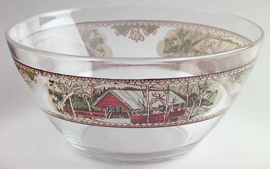 Friendly Village, The ("Made in England" Backstamp) Large Glassware Salad Bowl by Johnson Brothers-1