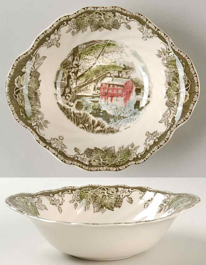 Friendly Village, The ("Made in England" Backstamp) Lugged Cereal Bowl by Johnson Brothers-1