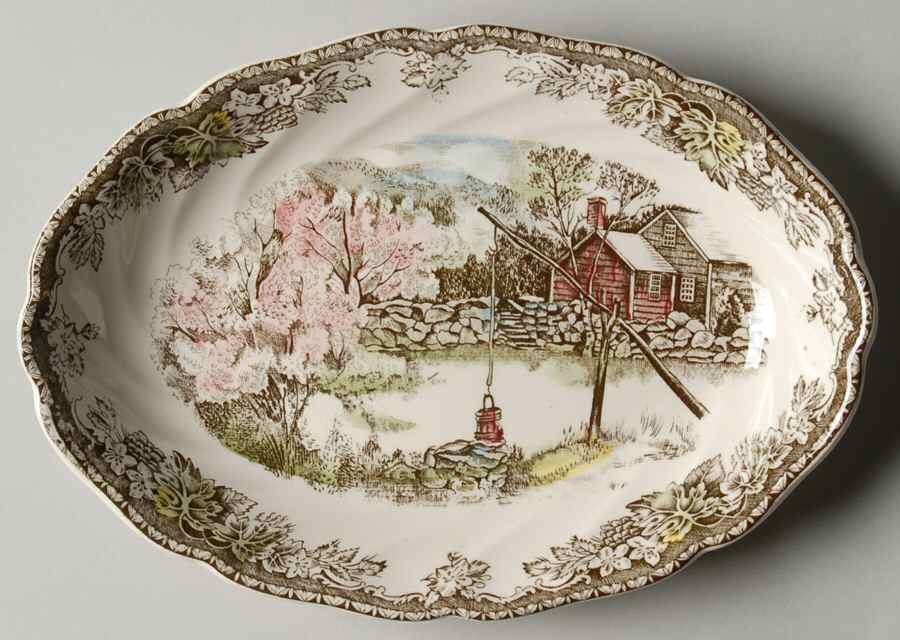 Friendly Village, The ("Made in England" Backstamp) Relish/Gravy Underplate by Johnson Brothers-1