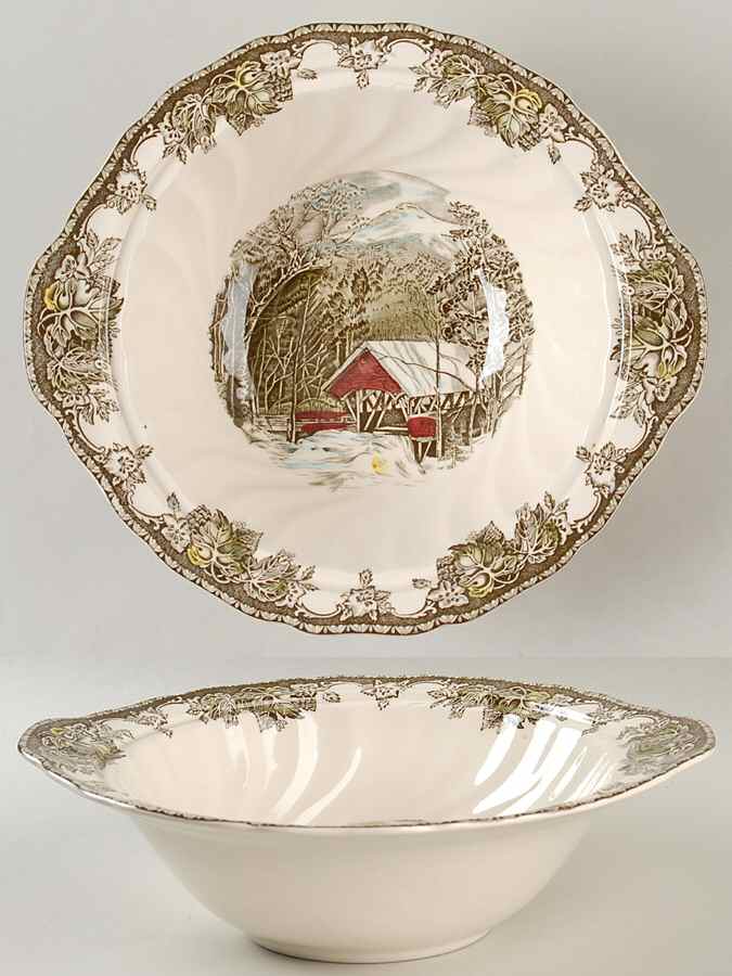 Friendly Village, The ("Made in England" Backstamp) Round Vegetable No Lid by Johnson Brothers-1